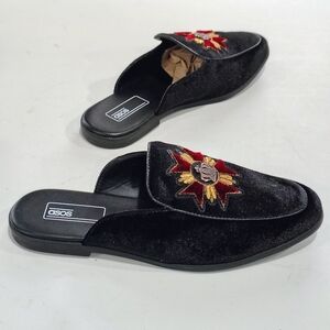 ASOS Black Velvet Embroidered Women's Loafers